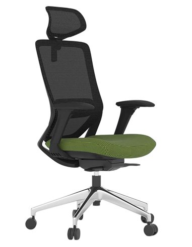 Кресло KRESLALUX SWIFT GHB GREEN ALU, эргономичное, офисное