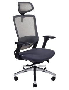 Кресло KRESLALUX SWIFT GHB DARK GREY ALU, для оператора
