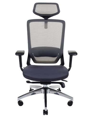 Кресло KRESLALUX SWIFT GHB DARK GREY ALU, для оператора