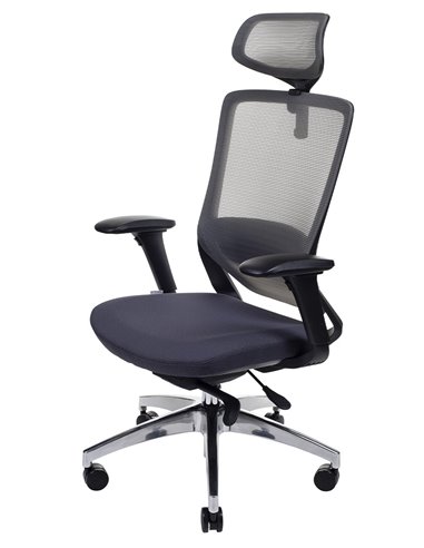 Кресло KRESLALUX SWIFT GHB DARK GREY ALU, для оператора