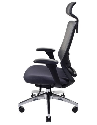 Кресло KRESLALUX SWIFT GHB DARK GREY ALU, для оператора