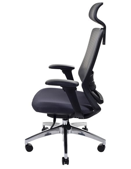 Кресло KRESLALUX SWIFT GHB DARK GREY ALU, для оператора