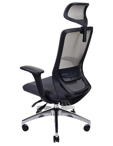 Кресло KRESLALUX SWIFT GHB DARK GREY ALU, для оператора