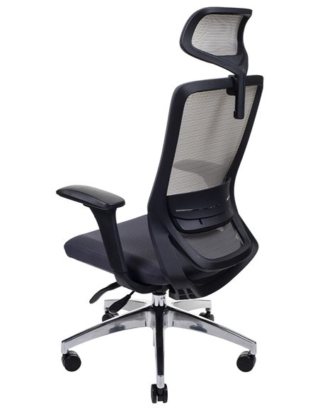 Кресло KRESLALUX SWIFT GHB DARK GREY ALU, для оператора