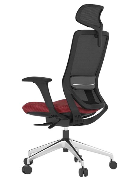 Кресло KRESLALUX SWIFT GHB RED ALU, офисное, компьютерное