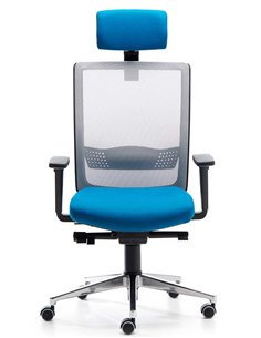 Кресло VAGHI BURSA RETE EVOLUTION BLACK, офисное, с алюминиевой крестовиной