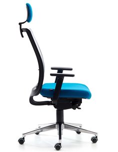 Кресло VAGHI BURSA RETE EVOLUTION BLACK, офисное, с алюминиевой крестовиной 2