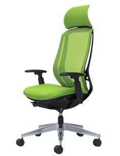 Кресло OKAMURA SYLPHY EXTRA HIGH BLACK (LIME GREEN) для руководителя 2