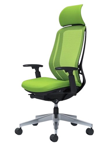 Кресло OKAMURA SYLPHY EXTRA HIGH BLACK (LIME GREEN) для руководителя