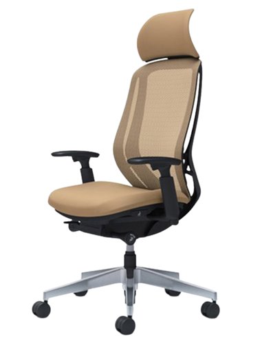 Кресло OKAMURA SYLPHY EXTRA HIGH BLACK (BEIGE) для руководителя