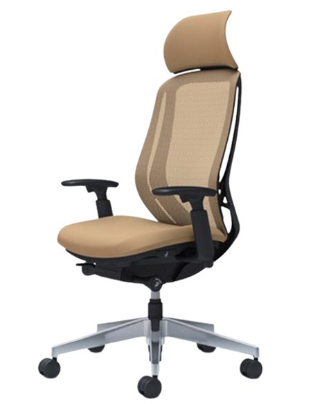 Кресло OKAMURA SYLPHY EXTRA HIGH BLACK (BEIGE) для руководителя