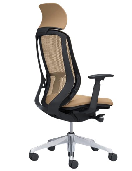 Кресло OKAMURA SYLPHY EXTRA HIGH BLACK (BEIGE) для руководителя