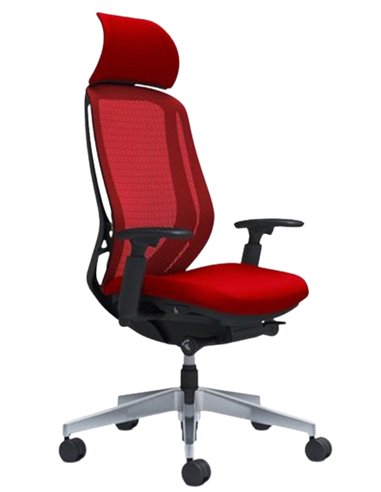 Кресло OKAMURA SYLPHY EXTRA HIGH BLACK (RED) для руководителя