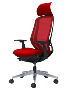 Кресло OKAMURA SYLPHY EXTRA HIGH BLACK (RED) для руководителя 2
