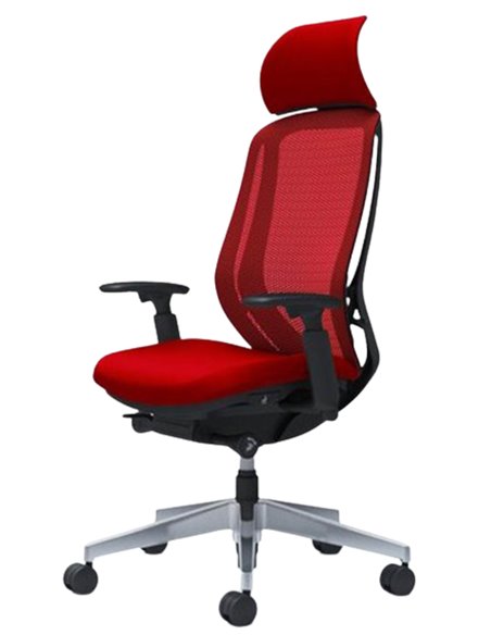 Кресло OKAMURA SYLPHY EXTRA HIGH BLACK (RED) для руководителя