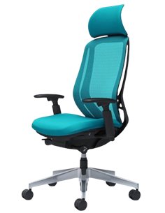 Кресло OKAMURA SYLPHY EXTRA HIGH BLACK (BLUE GREEN) для руководителя 2
