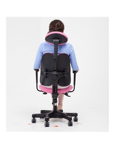 Крісло DUOREST Lady DR-7900 для персоналу, ортопедичне, колір рожевий