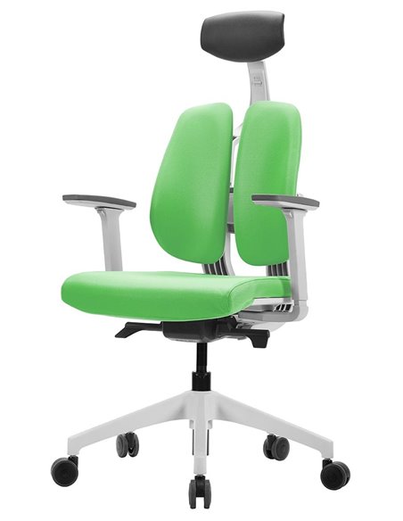 Кресло DUOREST D2 WHITE/GREEN, ортопедическое