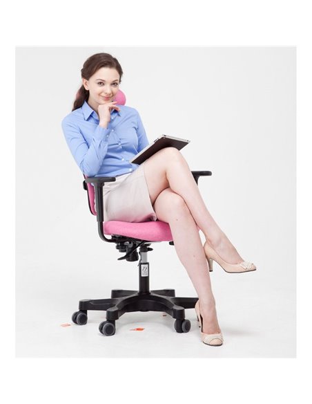 Крісло DUOREST Lady DR-7900 для персоналу, ортопедичне, колір рожевий