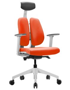 Кресло DUOREST D2 WHITE/ORANGE, ортопедическое