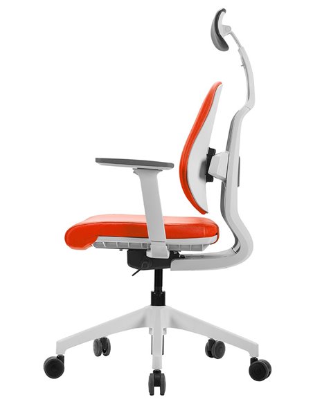 Кресло DUOREST D2 WHITE/ORANGE, ортопедическое