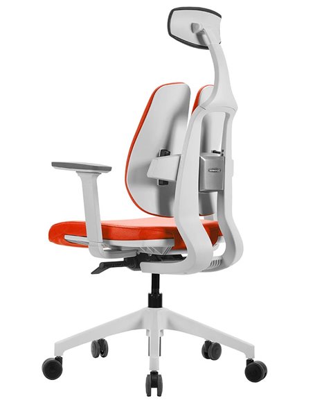 Кресло DUOREST D2 WHITE/ORANGE, ортопедическое