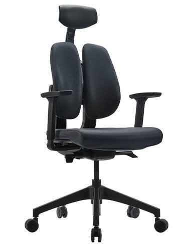 Кресло DUOREST D2 BLACK/GREY, ортопедическое