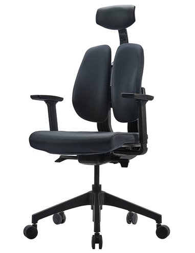 Кресло DUOREST D2 BLACK/GREY, ортопедическое