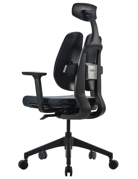 Кресло DUOREST D2 BLACK/GREY, ортопедическое