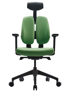 Кресло DUOREST D2 BLACK/GREEN, ортопедическое 2