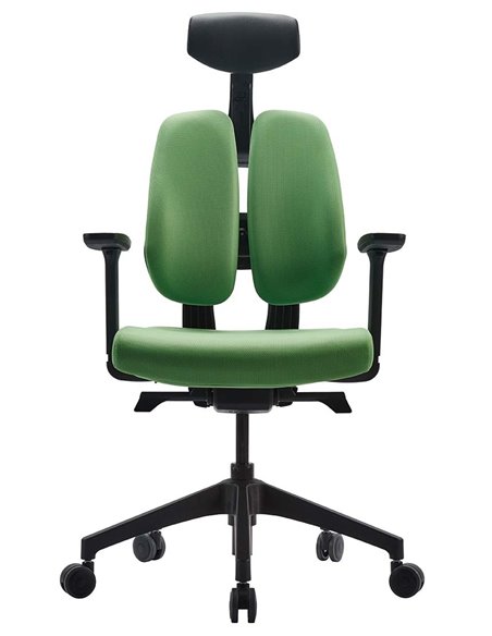 Крісло DUOREST D2 BLACK/GREEN, ортопедичне