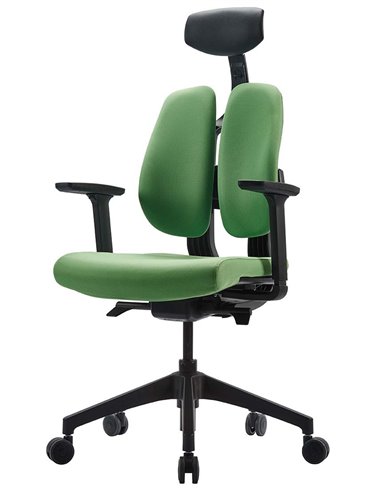 Крісло DUOREST D2 BLACK/GREEN, ортопедичне