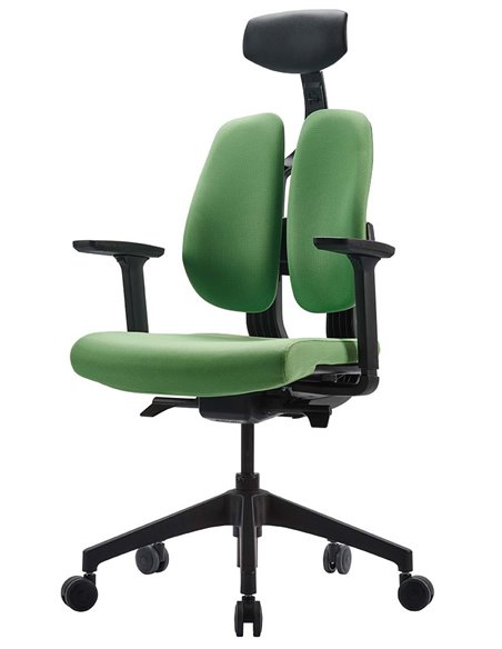 Крісло DUOREST D2 BLACK/GREEN, ортопедичне
