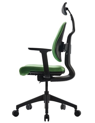 Крісло DUOREST D2 BLACK/GREEN, ортопедичне