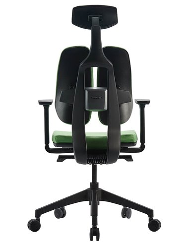Крісло DUOREST D2 BLACK/GREEN, ортопедичне
