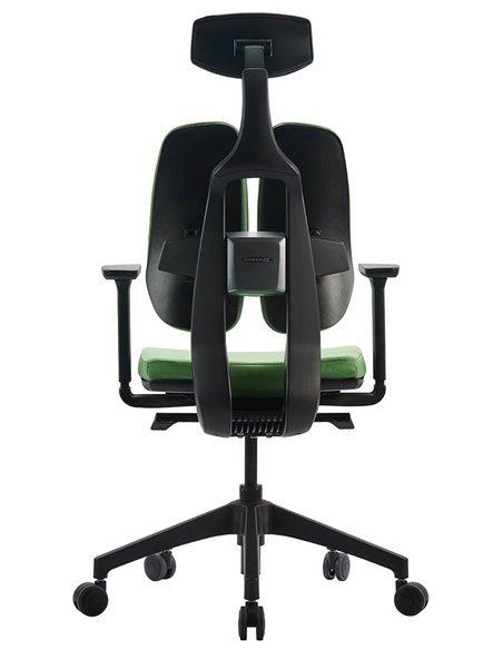 Крісло DUOREST D2 BLACK/GREEN, ортопедичне