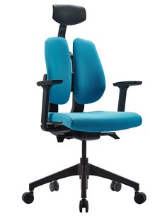 Кресло DUOREST D2 BLACK/BLUE, ортопедическое