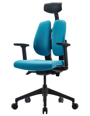 Кресло DUOREST D2 BLACK/BLUE, ортопедическое