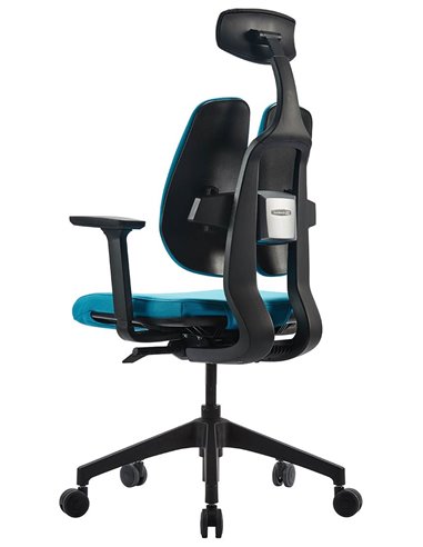 Кресло DUOREST D2 BLACK/BLUE, ортопедическое