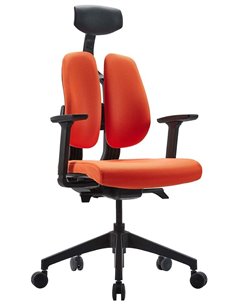 Кресло DUOREST D2 BLACK/ORANGE, ортопедическое