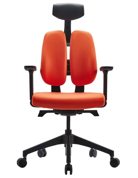 Кресло DUOREST D2 BLACK/ORANGE, ортопедическое
