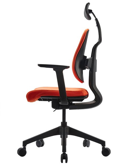 Кресло DUOREST D2 BLACK/ORANGE, ортопедическое