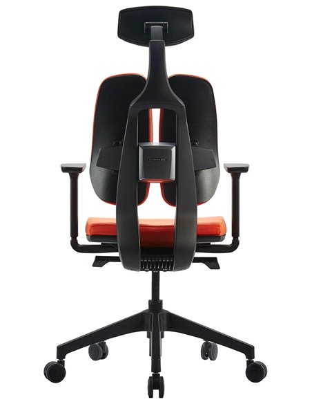 Кресло DUOREST D2 BLACK/ORANGE, ортопедическое