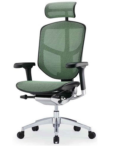 Кресло ENJOY ELITE 2 (EJE2-AB-HAM-5D-L, сетка T-168-B6 Green), эргономичное