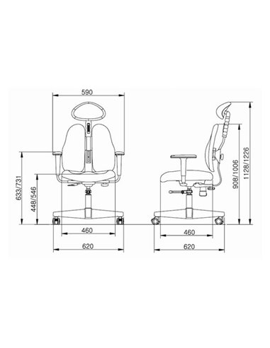 Крісло DUOREST Lady DR-7900 для персоналу, ортопедичне, колір салатовий
