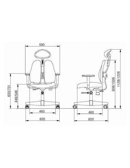 Крісло DUOREST Lady DR-7900 для персоналу, ортопедичне, колір салатовий