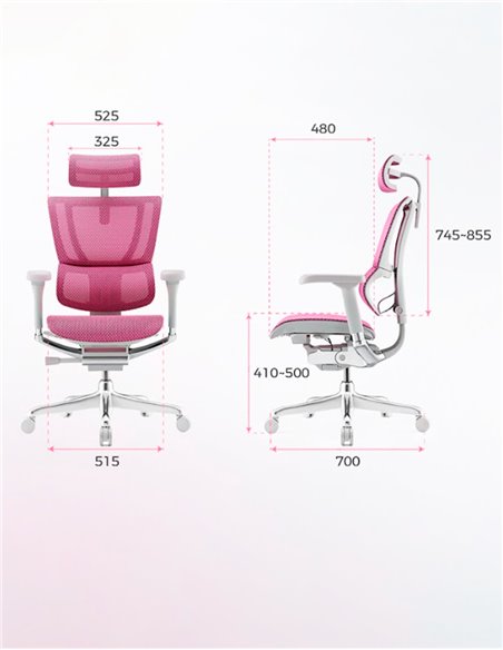 Кресло MIRUS-IOO 2 (IOOE2-AB-HAM-5D-L, сетка Т-168-B2 NATURAL), эргономичное