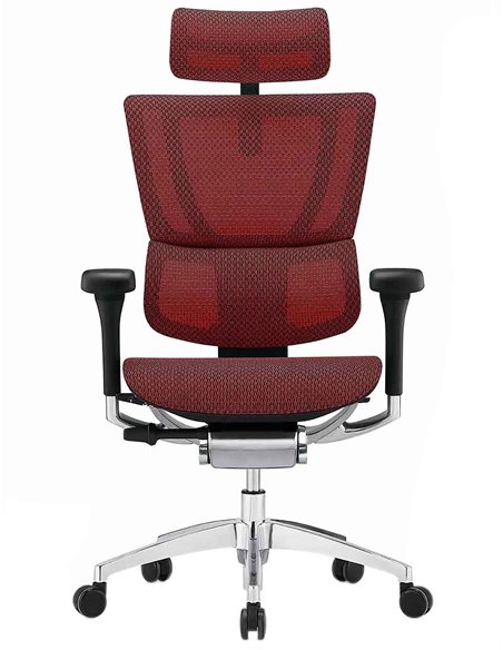 Кресло MIRUS-IOO 2 (IOOE2-AB-HAM-5D-L, сетка T-168-B3 Scarlet), эргономичное