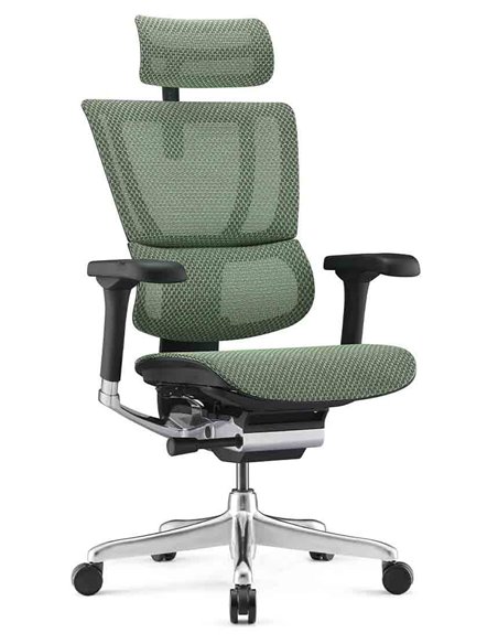 Кресло MIRUS-IOO 2 (IOOE2-AB-HAM-5D-L, сетка Т-168-B6 GREEN), эргономичное