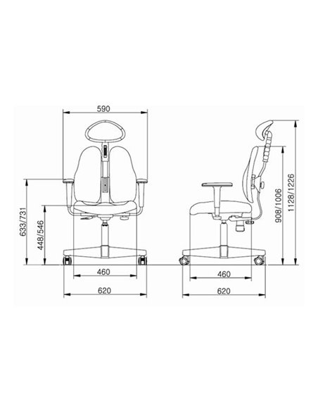 Кресло DUOREST Smart DR-7500 для персонала, ортопедическое